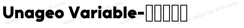 Unageo Variable字体转换